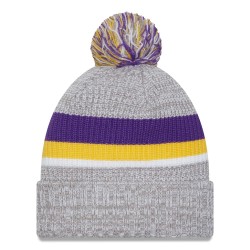 Minnesota Vikings New Era Heather Gray Cuffed Knit Hat with Pom