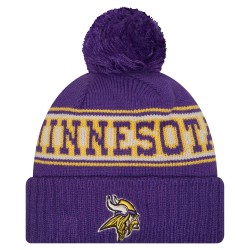 Minnesota Vikings New Era Purple Retro Cuffed Knit Hat with Pom