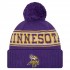 Minnesota Vikings New Era Purple Retro Cuffed Knit Hat with Pom