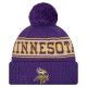 Minnesota Vikings New Era Purple Retro Cuffed Knit Hat with Pom