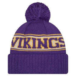 Minnesota Vikings New Era Purple Retro Cuffed Knit Hat with Pom
