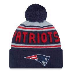 New England Patriots  New Era Navy  Main Cuffed Knit Hat with Pom
