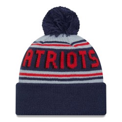 New England Patriots  New Era Navy  Main Cuffed Knit Hat with Pom