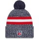 New England Patriots  New Era Navy 2023 Sideline Cuffed Knit Hat With Pom