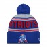 New England Patriots  New Era Royal Throwback Main Cuffed Knit Hat with Pom