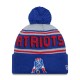 New England Patriots  New Era Royal Throwback Main Cuffed Knit Hat with Pom