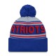 New England Patriots  New Era Royal Throwback Main Cuffed Knit Hat with Pom