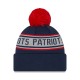 New England Patriots New Era Navy Repeat Cuffed Knit Hat with Pom
