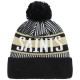 New Orleans Saints New Era Black Striped  Cuffed Knit Hat with Pom