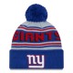 New York Giants  New Era Royal  Main Cuffed Knit Hat with Pom