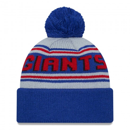 New York Giants  New Era Royal  Main Cuffed Knit Hat with Pom