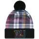 New York Giants New Era Black 2024 NFL Crucial Catch Cuffed Knit Hat with Pom
