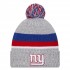 New York Giants New Era Heather Gray Cuffed Knit Hat with Pom