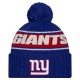 New York Giants New Era Royal 2024-25 Sideline Cuffed Knit Hat with Pom