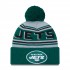 New York Jets  New Era Green  Main Cuffed Knit Hat with Pom