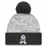New York Jets  New Era White-Graphite 2024 Salute To Service Digital Camo Cuffed Knit Hat with Pom