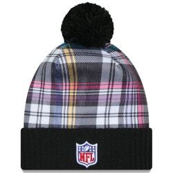 New York Jets New Era Black 2024 NFL Crucial Catch Cuffed Knit Hat with Pom