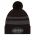 New York Jets New Era Black Dispatch Cuffed Knit Hat with Pom