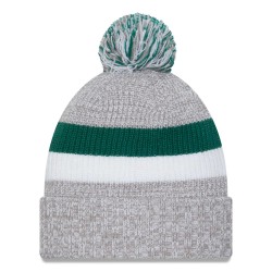 New York Jets New Era Heather Gray Cuffed Knit Hat with Pom