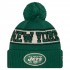 New York Jets New Era Kelly Green Retro Cuffed Knit Hat with Pom