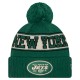 New York Jets New Era Kelly Green Retro Cuffed Knit Hat with Pom