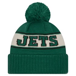 New York Jets New Era Kelly Green Retro Cuffed Knit Hat with Pom