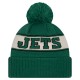 New York Jets New Era Kelly Green Retro Cuffed Knit Hat with Pom