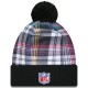Philadelphia Eagles New Era Black 2024 NFL Crucial Catch Cuffed Knit Hat with Pom