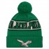 Philadelphia Eagles New Era Kelly Green Retro Cuffed Knit Hat with Pom