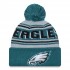 Philadelphia Eagles New Era Midnight Green Main Cuffed Knit Hat with Pom
