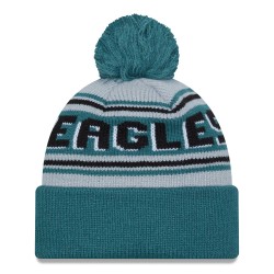 Philadelphia Eagles New Era Midnight Green Main Cuffed Knit Hat with Pom