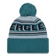 Philadelphia Eagles New Era Midnight Green Main Cuffed Knit Hat with Pom