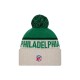 Philadelphia Eagles New Era Stone NFL Sideline Historic Cuffed Knit Hat with Pom