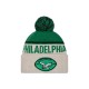 Philadelphia Eagles New Era Stone NFL Sideline Historic Cuffed Knit Hat with Pom