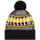 Pittsburgh Steelers New Era Black Striped  Cuffed Knit Hat with Pom