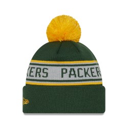 Preschool Green Bay Packers New Era Green Repeat Cuffed Knit Hat with Pom