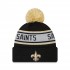 Preschool New Orleans Saints New Era Black Repeat Cuffed Knit Hat with Pom