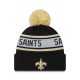 Preschool New Orleans Saints New Era Black Repeat Cuffed Knit Hat with Pom