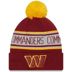 Preschool Washington Commanders New Era Burgundy Repeat Cuffed Knit Hat with Pom
