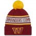 Preschool Washington Commanders New Era Burgundy Repeat Cuffed Knit Hat with Pom