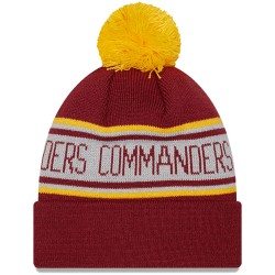 Preschool Washington Commanders New Era Burgundy Repeat Cuffed Knit Hat with Pom