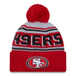 San Francisco 49ers  New Era Scarlet  Main Cuffed Knit Hat with Pom