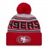 San Francisco 49ers  New Era Scarlet  Main Cuffed Knit Hat with Pom