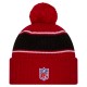 San Francisco 49ers New Era Scarlet 2024 Sideline Cuffed Knit Hat with Pom