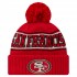 San Francisco 49ers New Era Scarlet Retro Cuffed Knit Hat with Pom