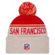 San Francisco 49ers New Era Stone NFL Sideline Historic Cuffed Knit Hat with Pom