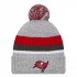 Tampa Bay Buccaneers New Era Heather Gray Cuffed Knit Hat with Pom