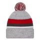 Tampa Bay Buccaneers New Era Heather Gray Cuffed Knit Hat with Pom