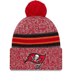 Tampa Bay Buccaneers New Era Red 2023 Sideline Cuffed Knit Hat With Pom