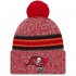 Tampa Bay Buccaneers New Era Red 2023 Sideline Cuffed Knit Hat With Pom